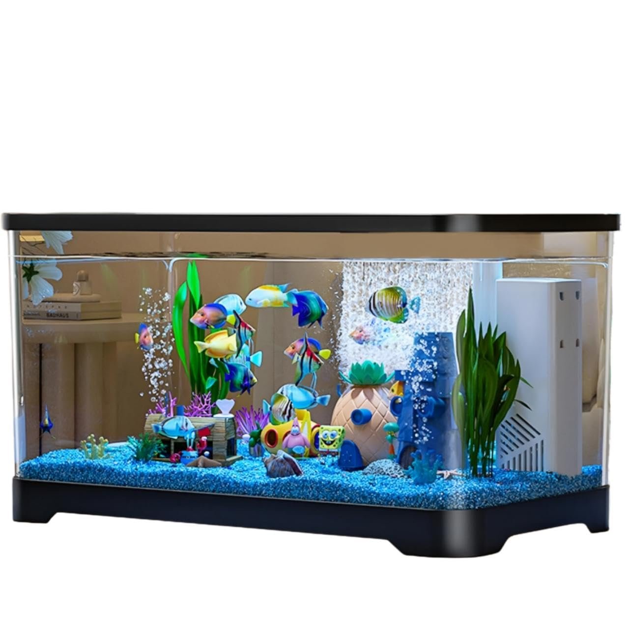 rizopets Unbreakable Curved Aquarium Fish Tank 