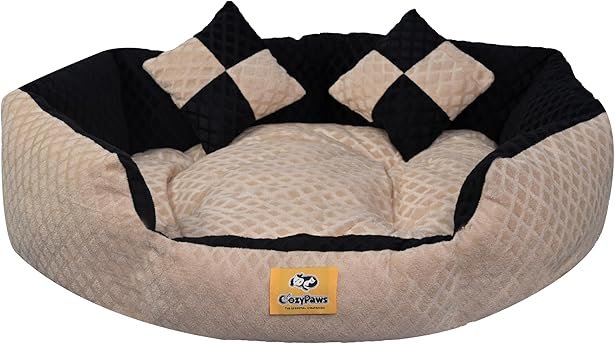 Round Washable Dog Bed Sofa for Dogs and Cats 